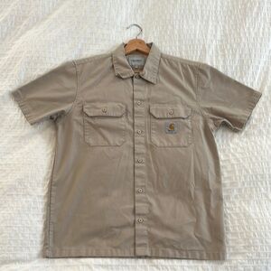 Carhartt Wip S/S Master Herrenhemd Men's Casual Tan Button Down Shirt - Large